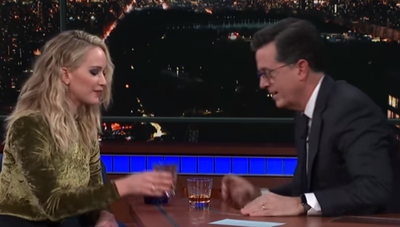 Watch Jennifer Lawrence knock back 3 rum shots