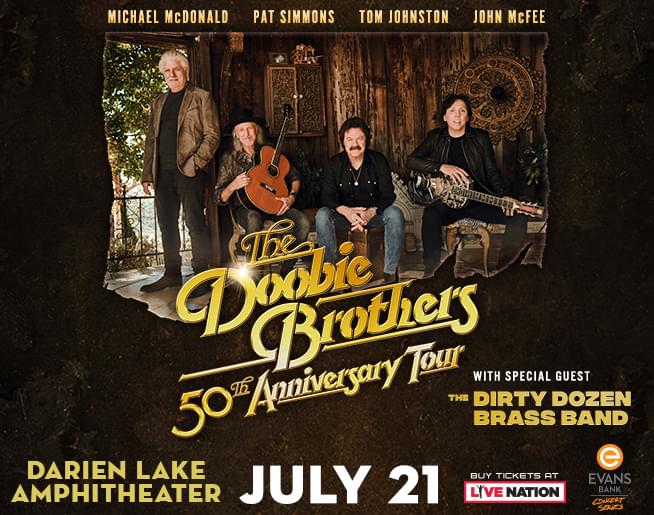 Doobie Brothers 50th Anniversary Tour Coming to Darien Lake