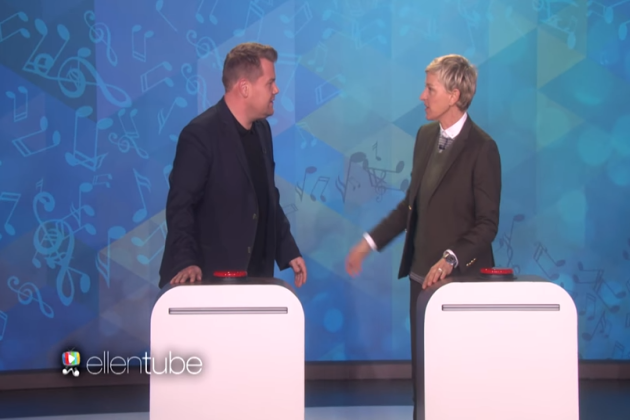 ‘FINISH THE LYRIC’ With Ellen, James Corden And Jesse Tyler Ferguson [VIDEO]