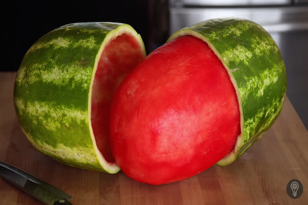 Learn How To Skin A Watermelon [VIDEO]