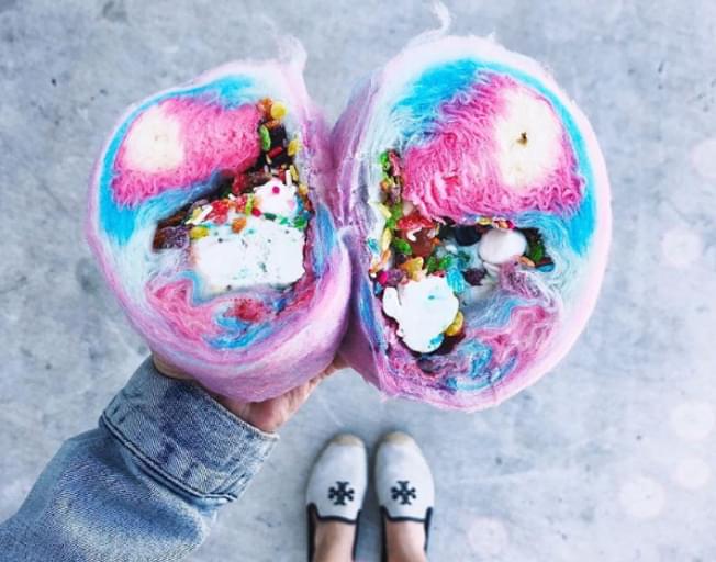 This Colorful Ice Cream Burrito Is Wrapped In Cotton Candy