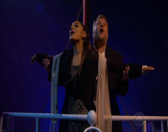 Ariana Grande & James Corden Reenacts ‘Titanic’ [VIDEO]
