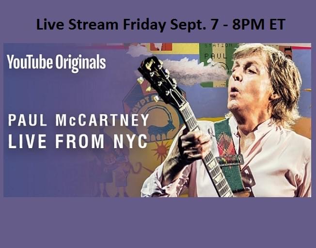 YouTube Originals Is Featuring A Live Paul McCartney Concert