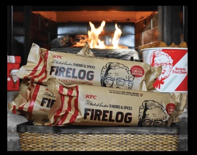 Burning This Yule Log Is Going To Make You VERY Hungry For KFC Chicken