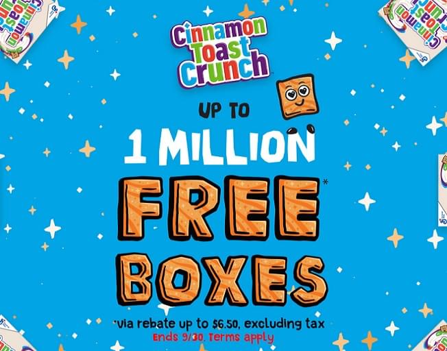 Free Cinnamon Toast Crunch!