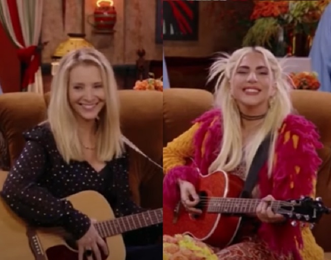 Lady Gaga Joins Lisa Kudrow For “Smelly Cat” Duet on Friends Reunion Special