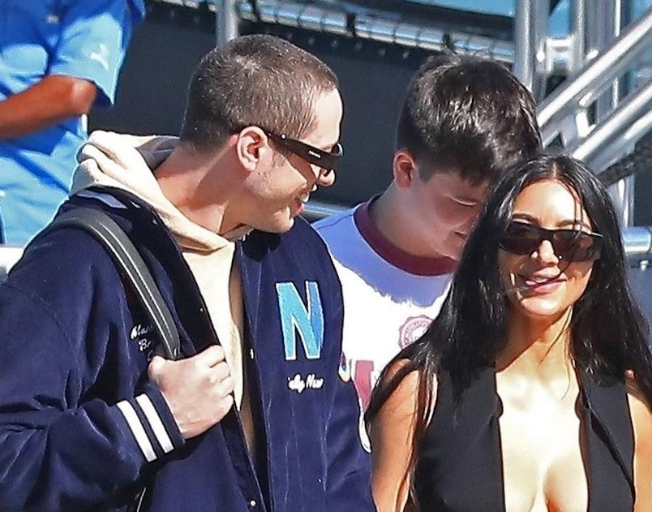 Kim Kardashian is all smiles on vacation with Pete Davidson