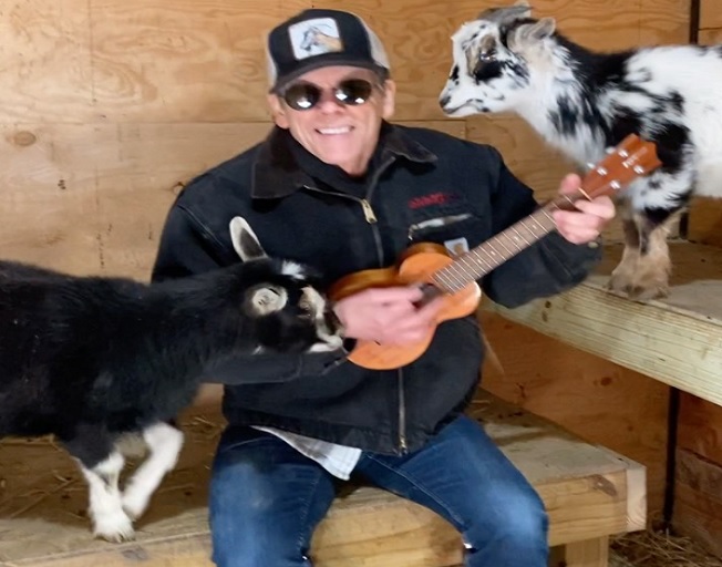 Watch Kevin Bacon Sing to GOAT Tom Brady While Surrounded by Actual Goats