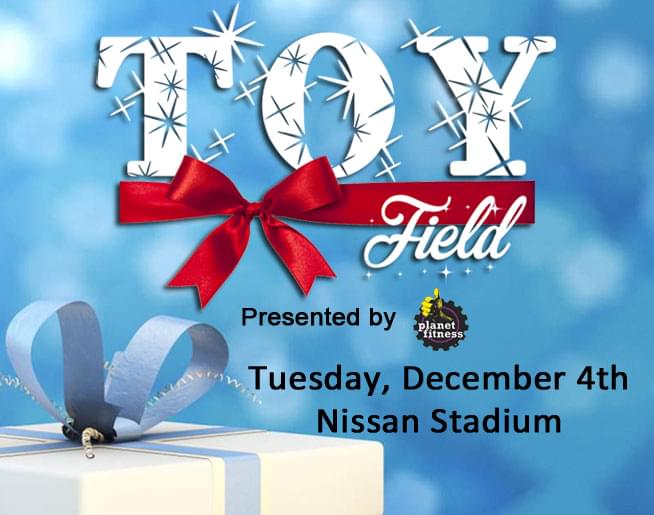 Toy Field Presented by Planet Fitness is Tuesday, December 4th!