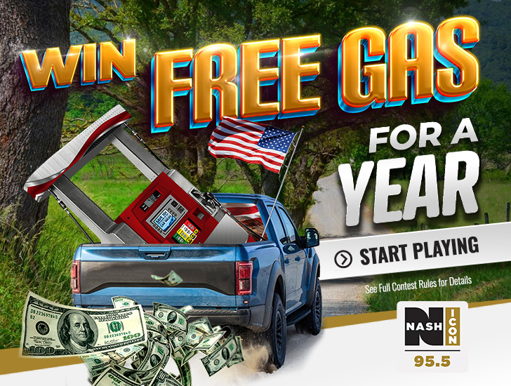 Win Free Gas for a Year with 95.5 Nash Icon in Nashville, TN