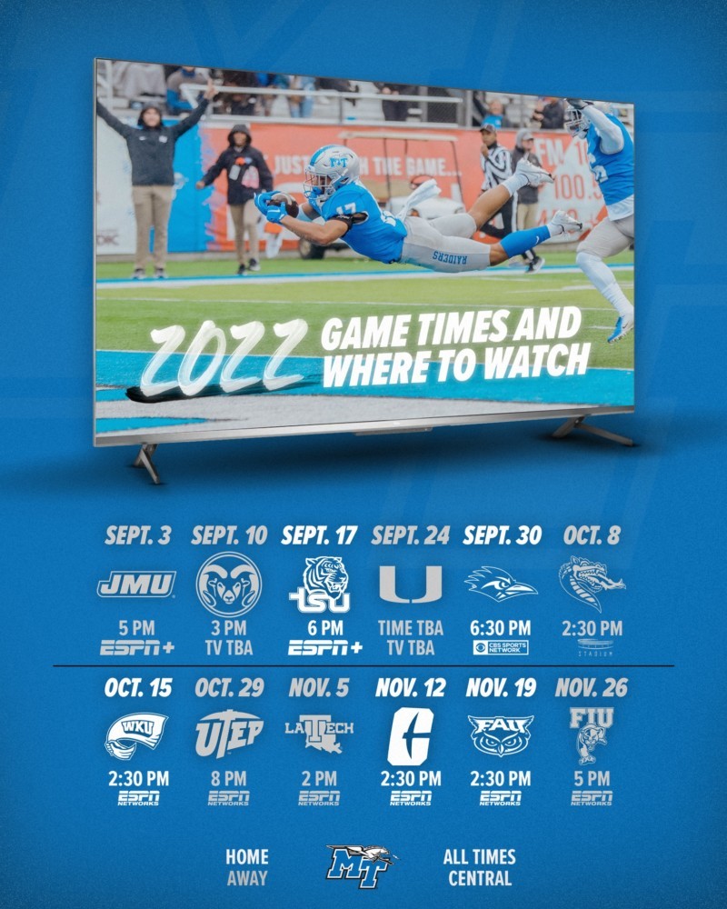 MTSU PRIDE: We’ve got your chance to win tickets to Home Games + INFO HERE!