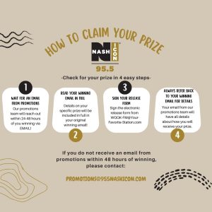 How To Claim Your Prize From 95.5 NASH ICON!