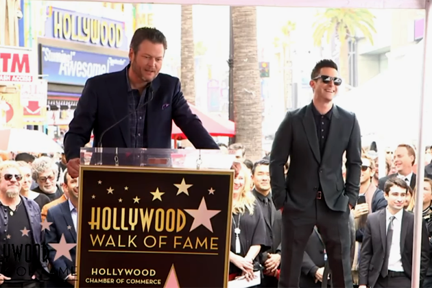 Blake Shelton Speaks at Adam Levine Hollywood Star Ceremony [VIDEO]