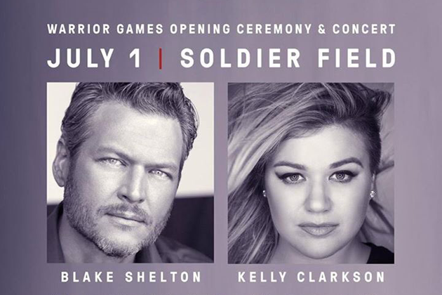 Blake Shelton Playing Soldier Field July 1st with Warrior Games