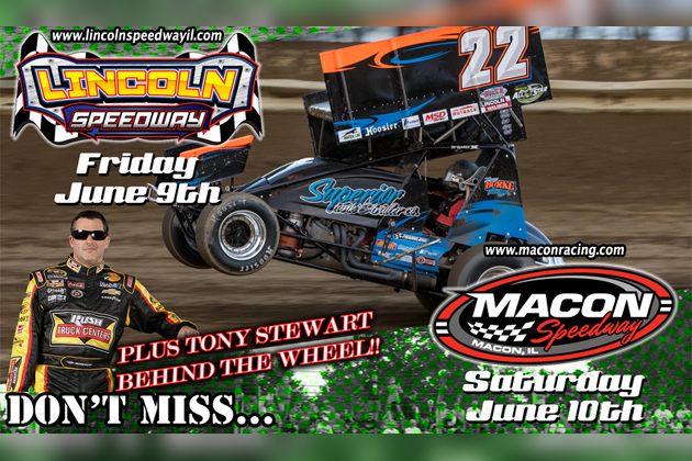 Tony Stewart at Lincoln Speedway and Macon Speedway This Weekend