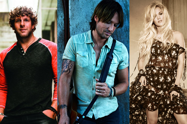 Billy Currington, Keith Urban and Carrie Underwood All Number One This Week