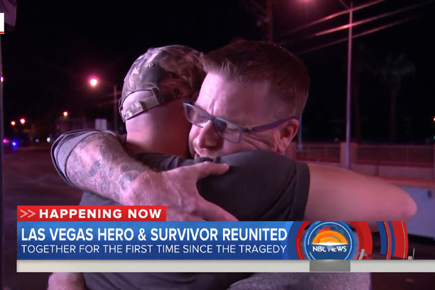 Las Vegas Shooting Survivor Reunited with Hero that Saved Him [VIDEO]