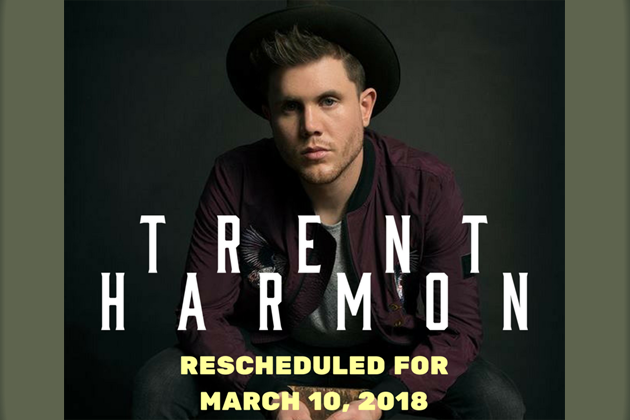 Trent Harmon Concert Rescheduled for March 10th at City Center
