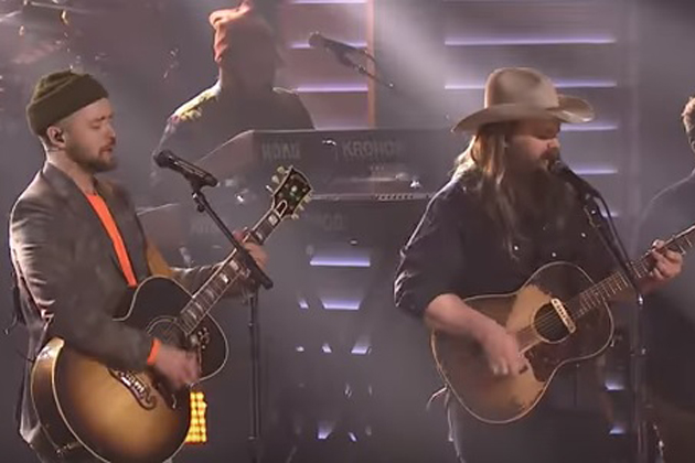 Chris Staplton Joins Justin Timberlake to Perform Live on Tonight Show [VIDEO]
