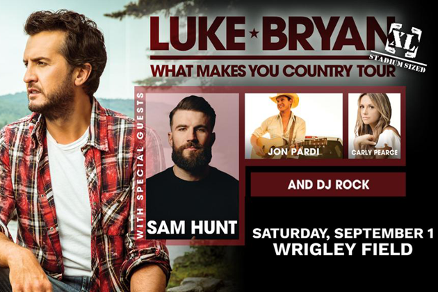 Win Tickets to see Luke Bryan and Sam Hunt at Wrigley Field