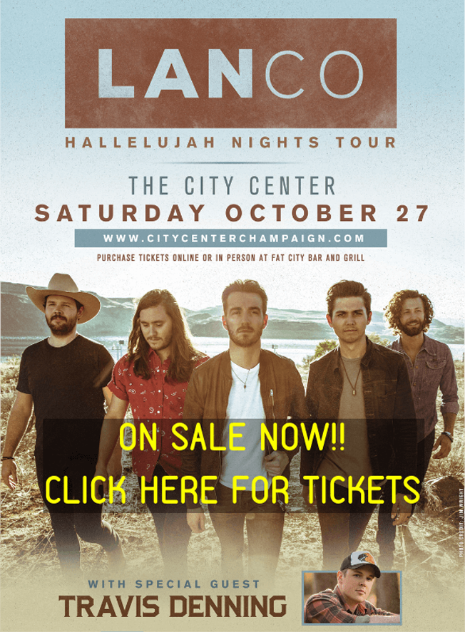 LANCO and Travis Denning at The City Center in Champaign, IL Oct 27th