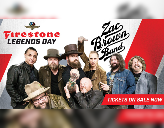Zac Brown Band to play Firestone Legends Day Concert at Indy