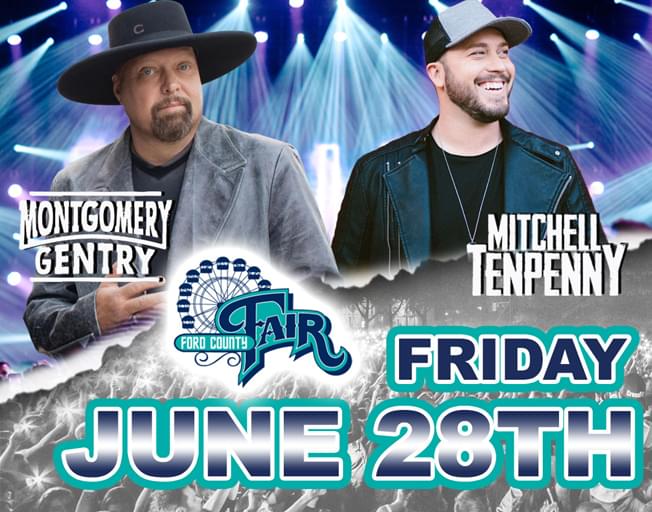 Montgomery Gentry And Mitchell Tenpenny Come To Ford County Fair