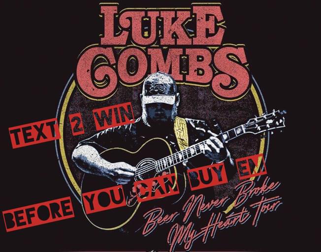 Win Tickets To Luke Combs BEFORE You Can Buy Them With The B104 Text Club