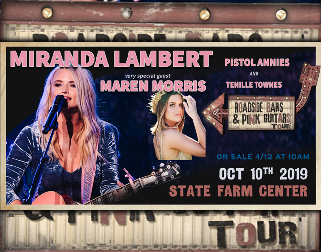 Miranda Lambert Brings Roadside Bars & Pink Guitars Tour To Champaign With Maren Morris
