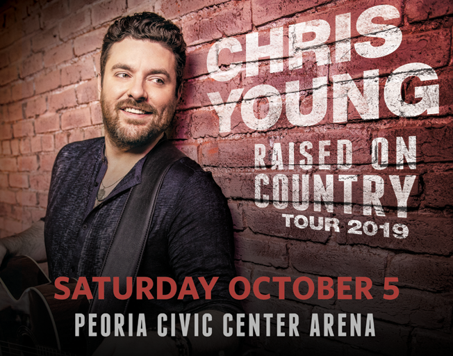 Chris Young "Raised On Country Tour" October 5th at the Peoria Civic Center