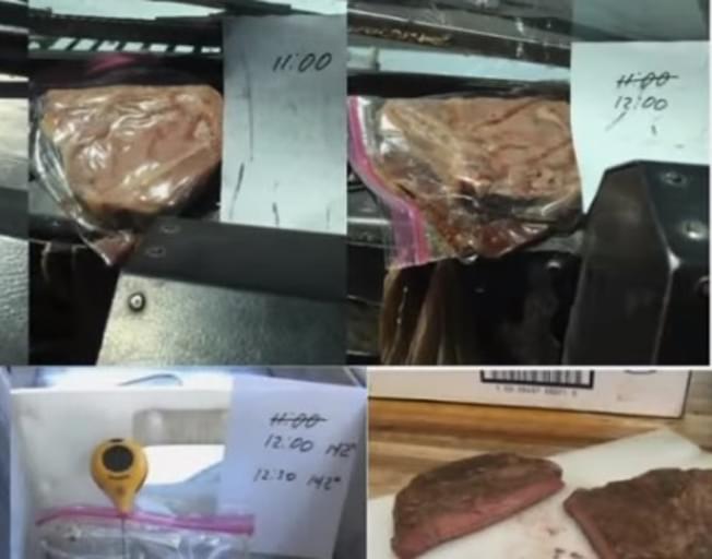 Watch This Guy Cook A Steak In His Truck! [VIDEO]