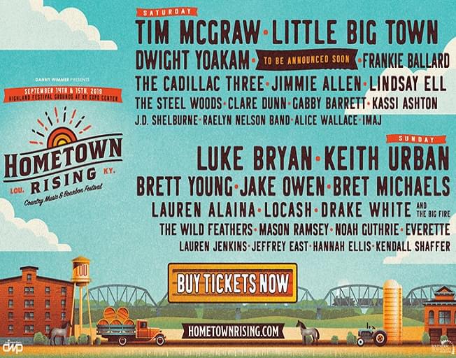 Win Tickets To The Hometown Rising Country Music And Bourbon Festival