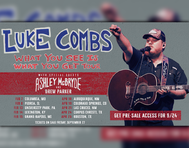 B104 Welcomes Luke Combs to Peoria in 2020