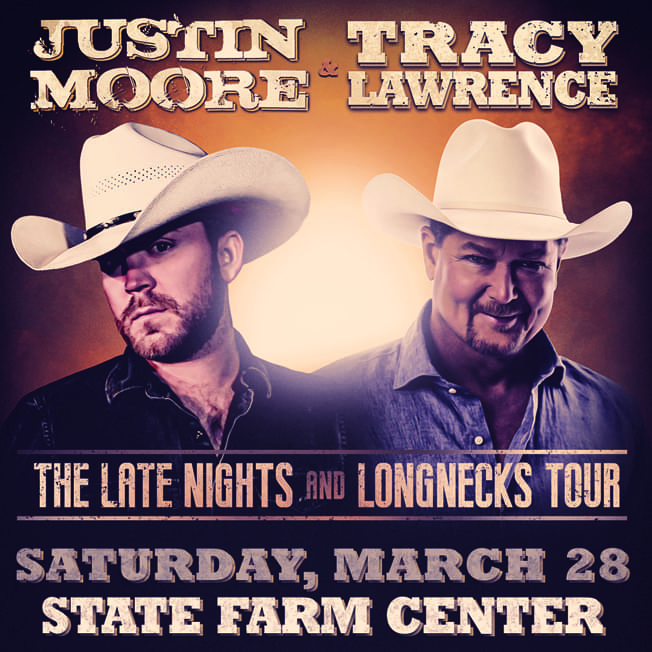 JUSTIN MOORE AND TRACY LAWRENCE ANNOUNCE 2020 LATE NIGHTS AND LONGNECKS TOUR