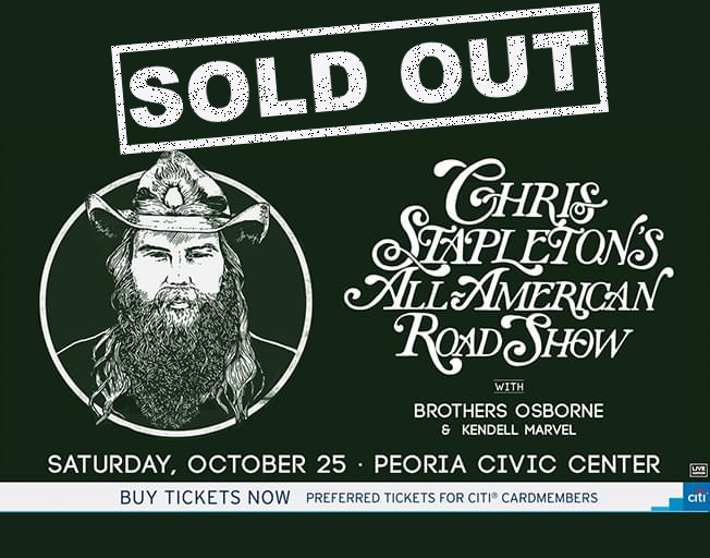 Win Tickets to SOLD OUT Chris Stapleton in Peoria with B104