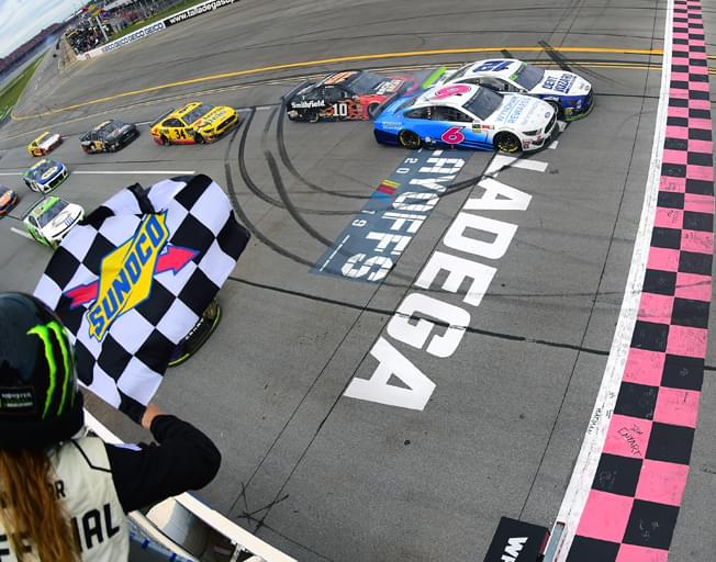 Ryan Blaney Survives NASCAR “Wreck Fest” at Talladega to Win by a Bumper [VIDEO]