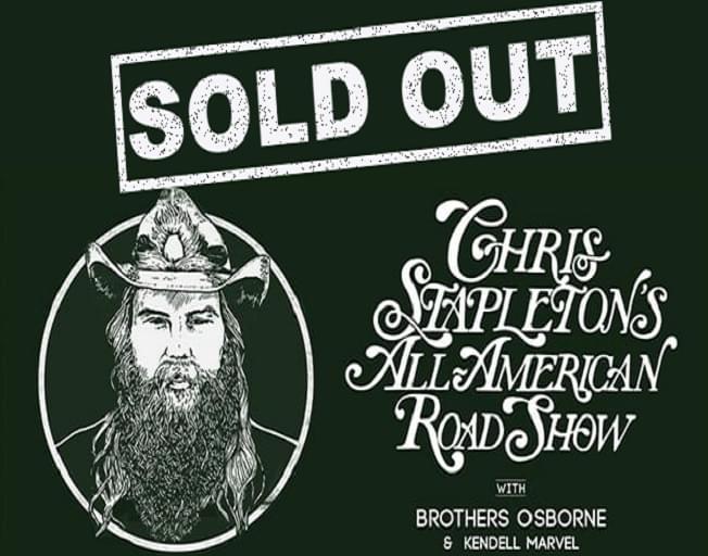 Win Tickets To The SOLD OUT Chris Stapleton Show With The B104 Text Club