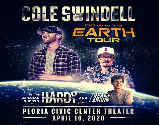 Cole Swindell Brings ‘Down To Earth Tour’ To Peoria Civic Center