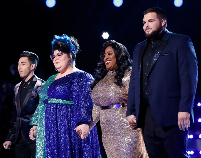 THE VOICE -- "Live Finale Results" Episode 1720B -- Pictured: (l-r) Ricky Duran, Katie Kadan, Rose Short, Jake Hoot -- (Photo by: Trae Patton/NBC)
