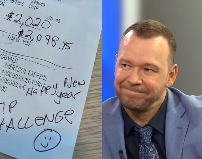 Receipt and Donnie Wahlberg
