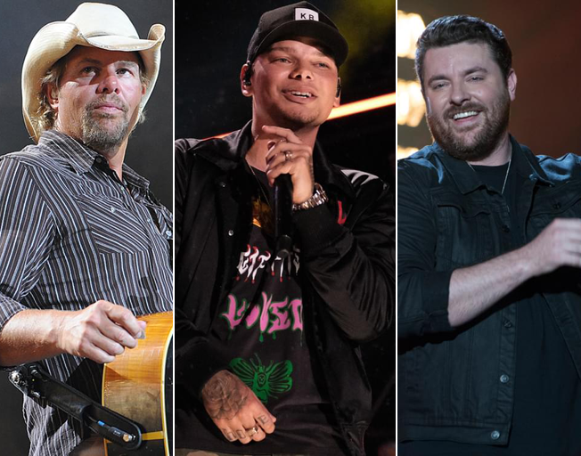 (L-R) Toby Keith, Kane Brown and Chris Young