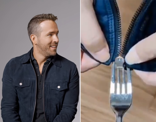 Ryan Reynolds Shares Zipper Repair Life Hack
