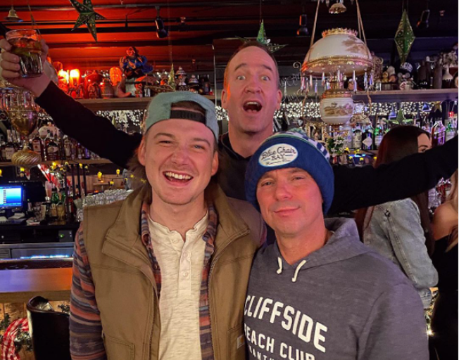 Peyton Manning Parties It up With ‘East Tennessee Boys’ Morgan Wallen and Kenny Chesney