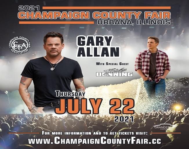 Gary Allan and Travis Denning Come To Champaign County Fair