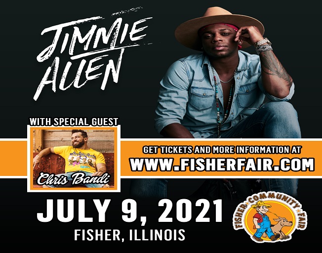 Jimmie Allen Headlines Fisher Community Fair July 9th