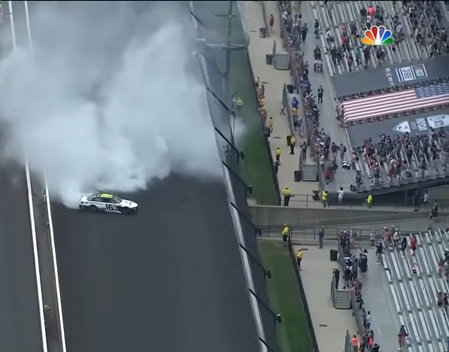 AJ Almendinger Wins and Denny Hamlin Clinches in NASCAR Race at Indianapolis Road Course [VIDEO]