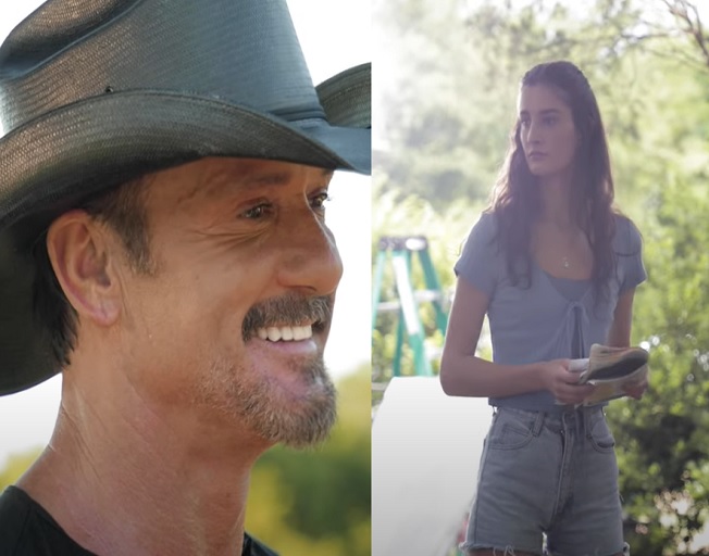 Tim McGraw Reacts To Daughter Audrey’s Kissing Scene in His ‘7500 OBO’ Music Video
