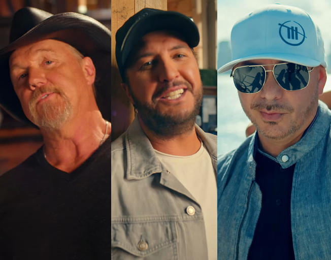 See Trace Adkins, Luke Bryan, And Pitbull Get Rowdy In New Music Video