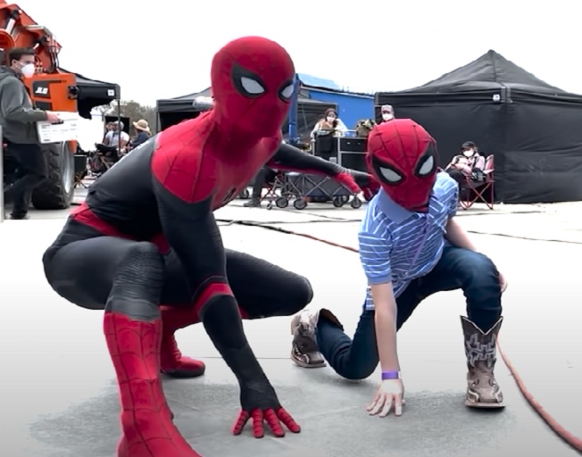 Boy Who Saved Sister from Dog Attack Got To Hang with Tom Holland on Spider-Man Set