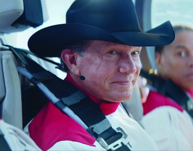 George Strait Appears In Space-Themed, Texas Grocery Store Commercial During Super Bowl LVI